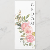 Waterverf Duw Blush Roze afstempelteken Menu (Voorkant)