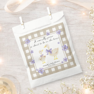 Waterverf Dwaze Gans Baby Shower Bedankzakje