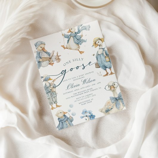Waterverf Dwaze Gans Baby Shower Kaart