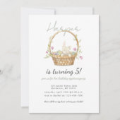 waterverf e-mail bunny verjaardaguitnodiging kaart (Voorkant)