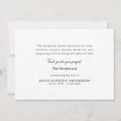 Waterverf Eagle begrafenis Dank u Bedankkaart (Achterkant)