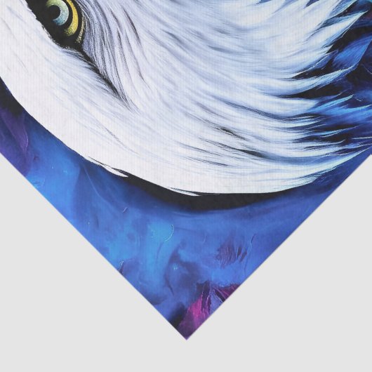 Waterverf Eagle Portret Schilderen Ontkoppeling Tissuepapier (Detail)