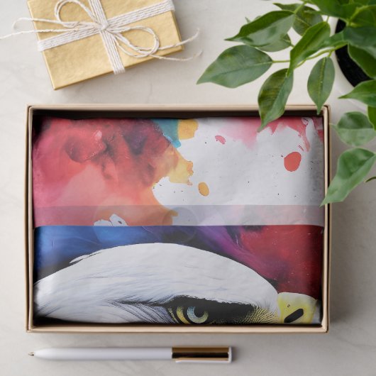 Waterverf Eagle Portret Schilderen Ontkoppeling Tissuepapier (Geschenk)