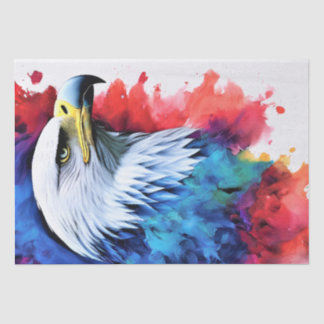 Waterverf Eagle Portret Schilderen Ontkoppeling Tissuepapier