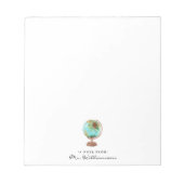 Waterverf Earth Wereldbol | Monogram Notitieblok l (Voorkant)