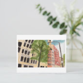 Waterverf East Village Briefkaart (Staand voorkant)