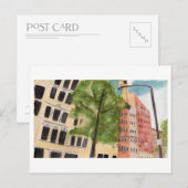 Waterverf East Village Briefkaart (Voorkant / Achterkant)