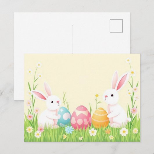 waterverf Easter briefkaart (Voorkant / Achterkant)