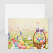 waterverf Easter briefkaart (Voorkant / Achterkant)