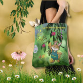 Waterverf Easter Bunny Chicken Custom Tote Bag