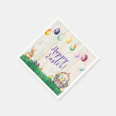 Waterverf Easter Egg Hunt Party Servet (Hoek)