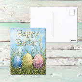 Waterverf Easter Egg Trio Briefkaart