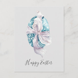 Waterverf Easter met gevlekte koolstof Briefkaart