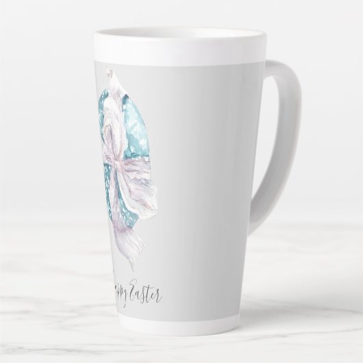 Waterverf Easter met gevlekte koolstof Latte Mok (Rechterhoek)