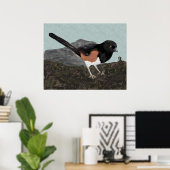 Waterverf Eastern Towaar Poster Print (Thuiskantoor)