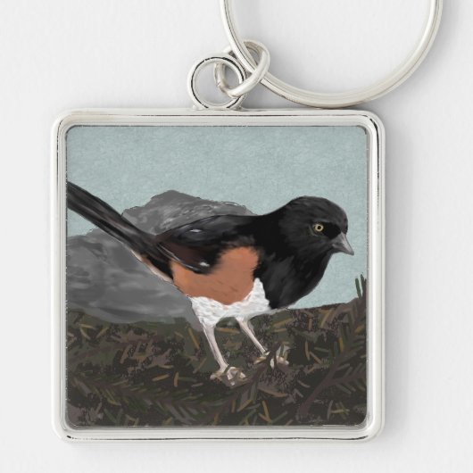 Waterverf Eastern Towee Sleutelhanger (Voorkant)