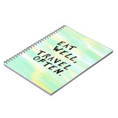 Waterverf "Eat Well, Travel Vaak" Notitieboek (Linkerzijde)