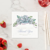 Waterverf Echeveria met Paarse lint Servet (Insitu)