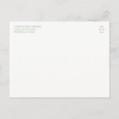 Waterverf Echeveria Paarse lint Save the Date Aankondigingskaart (Achterkant)