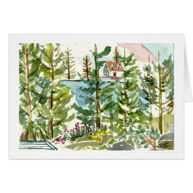 Waterverf Echo Lake (Voorkant Horizontaal)