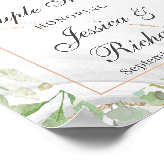 Waterverf — Echte douche — Welkomstteken Poster (Hoek)