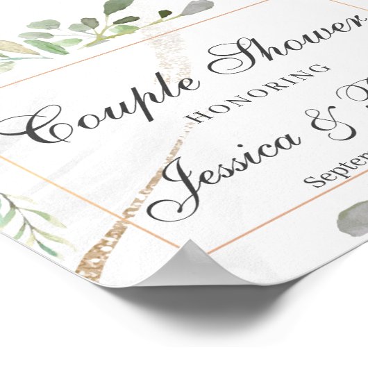 Waterverf — Echte douche — Welkomstteken Poster (Hoek)