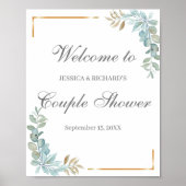 Waterverf — Echte douche — Welkomstteken Poster (Voorkant)