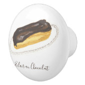 Waterverf Éclair au Chocolat Keramische Knop (Rechts)