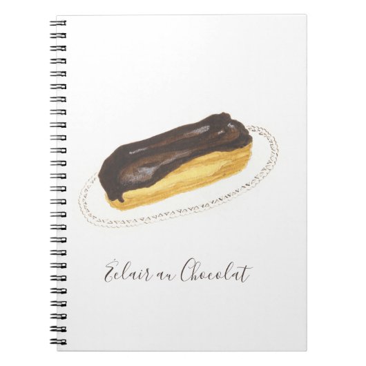 Waterverf Éclair au Chocolat Notitieboek (Voorkant)
