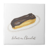 Waterverf Éclair au Chocolat Tegeltje (Voorkant)