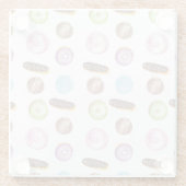 Waterverf Eclairs Donuts Fun Whimiscal Sweet Glazen Onderzetter (Achterkant)