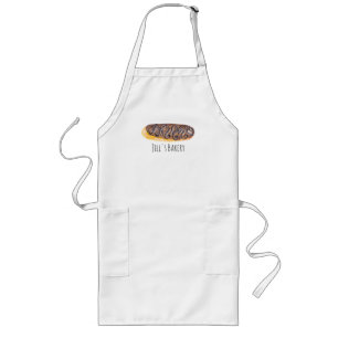 Waterverf Eclairs Donuts handschilderd Lang Schort