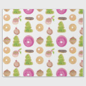 Waterverf Eclairs Donuts Plezierige Grilheid Zoete Cadeaupapier (Vlak)