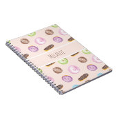 Waterverf Eclairs Donuts Pret Fun Whimiscal Notitieboek (Rechterzijde)