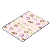 Waterverf Eclairs Donuts Pret Fun Whimiscal Zoet Notitieboek (Linkerzijde)