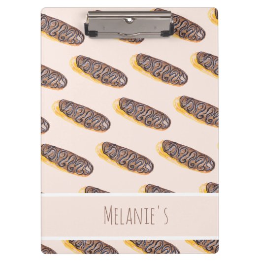Waterverf Eclairs Donuts Pret Fun Whimsical Zoet C Klembord (Voorkant)