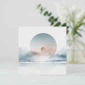 Waterverf Eclipse Feestdagenkaart (Staand voorkant)