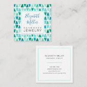 Waterverf Edelsteen Handgemaakte Sieraden Visiteka Vierkante Visitekaartje (Voorkant / Achterkant)