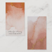 Waterverf edelsteen sinaasappel Baby shower Advies Informatiekaartje (Voorkant / Achterkant)