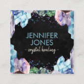 Waterverf edelstenen - kristallen visitekaartje (Voorkant)
