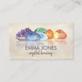 Waterverf edelstenen - kristallen visitekaartje (Voorkant)