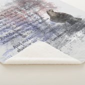 Waterverf Edgar Allan Poe the Raven Poem Sherpa Deken (3/4)