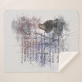 Waterverf Edgar Allan Poe the Raven Poem Sherpa Deken (Voorkant (horizontaal))