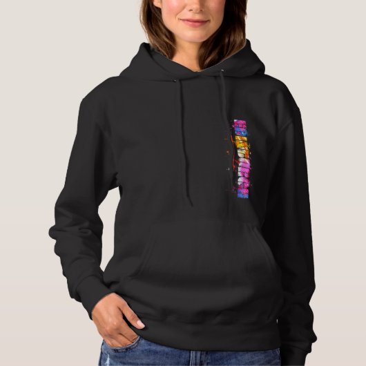 Waterverf Edinburgh Lettering Hoodie (Voorkant)