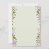 Waterverf Eegs Bunny Flowers Brunch & Bubbly Kaart (Achterkant)