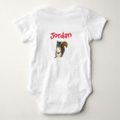 Waterverf eekhoorn baby romper (Achterkant)
