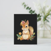 Waterverf eekhoorn briefkaart (Staand voorkant)