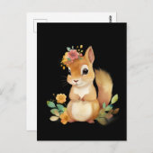 Waterverf eekhoorn briefkaart (Voorkant / Achterkant)