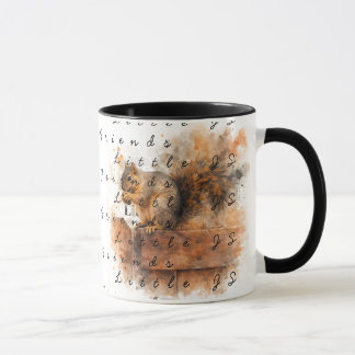 Waterverf Eekhoorn Mok – Cute Bosdier Cadeau