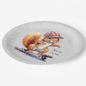 Waterverf Eekhoorn Skateboard Papier Bord (Gekanteld)